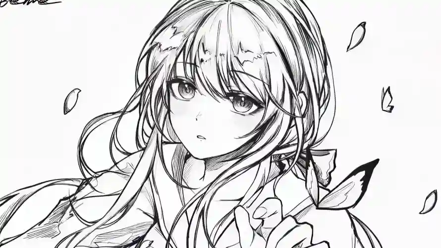 2k动漫壁纸-发饰 - 少女-手绘「哲风壁纸」