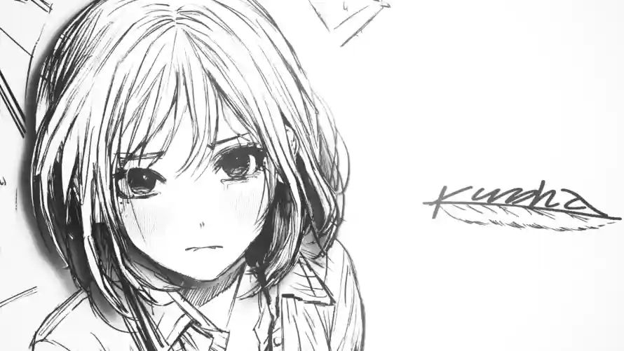 2k动漫壁纸-少女 - 忧郁-手绘「哲风壁纸」