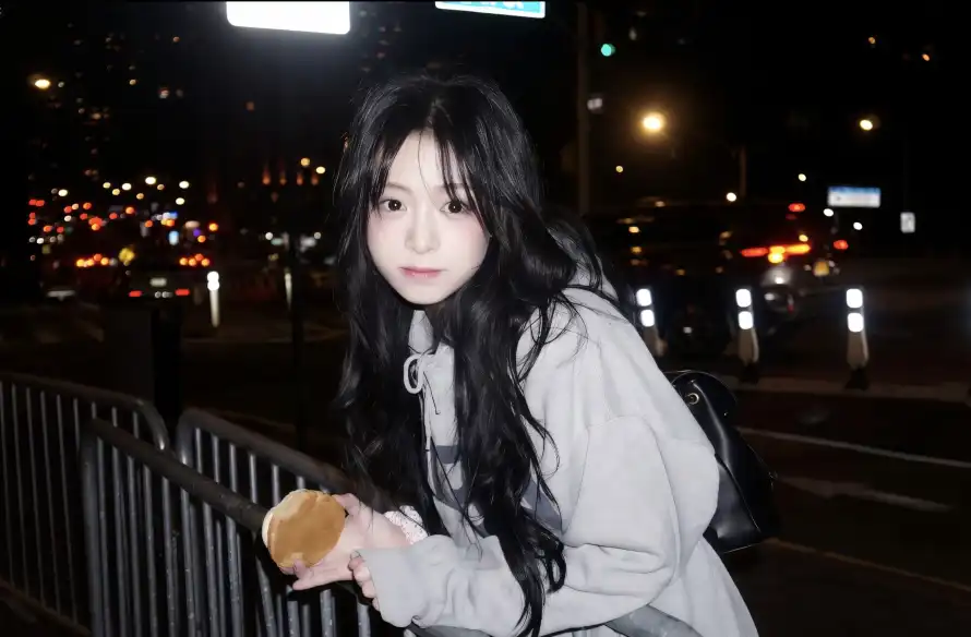 2k夜景壁纸-护栏 - 晚上-灯光「哲风壁纸」