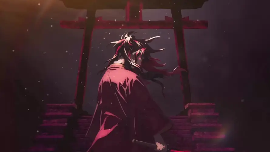 4k和服壁纸-夜晚 - 神社-红色「哲风壁纸」