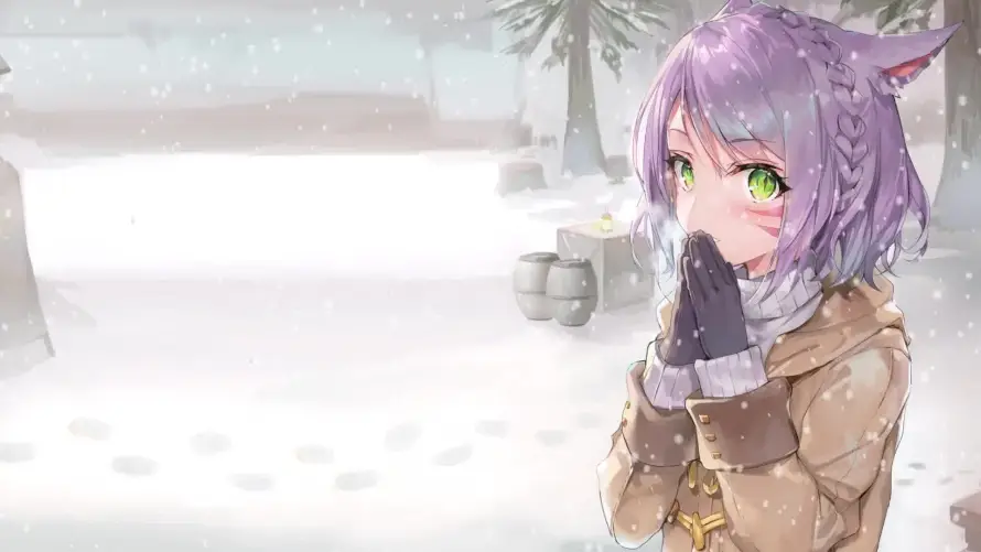 2k下雪壁纸-兽耳 - 冬日-冬装「哲风壁纸」