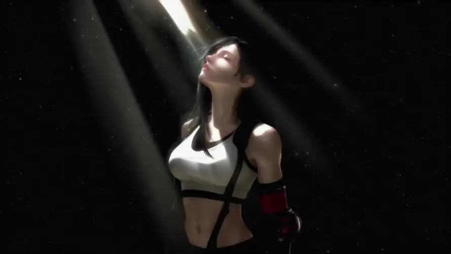 4k仰头壁纸-光影 - 光束-女孩「哲风壁纸」