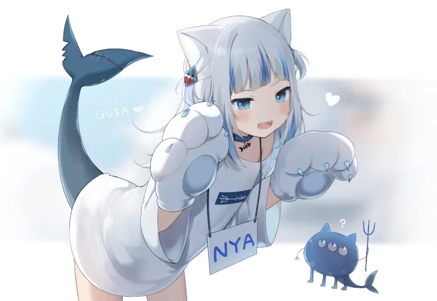 2k可爱壁纸-尾巴 - 猫娘-猫耳「哲风壁纸」