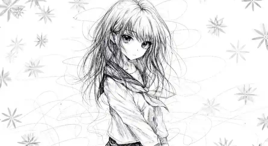 2k冬日壁纸-少女 - 手绘-插画「哲风壁纸」