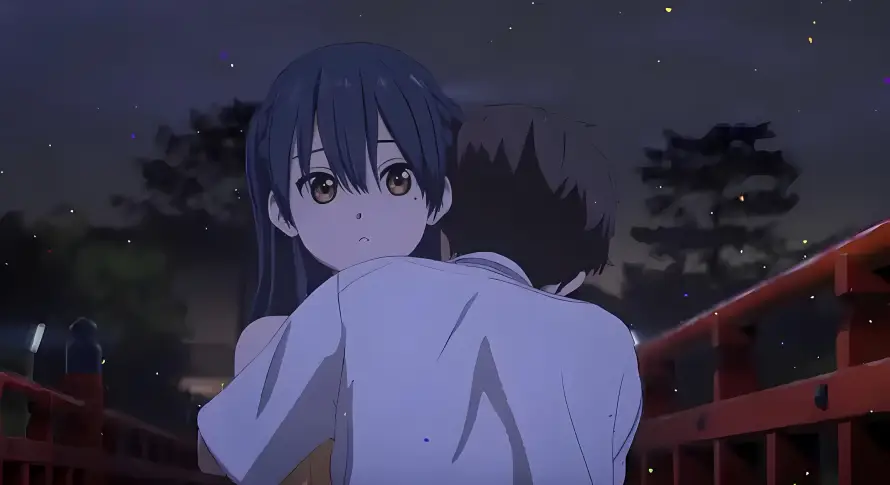 2k侧身壁纸-夜晚 - 少女-星空「哲风壁纸」