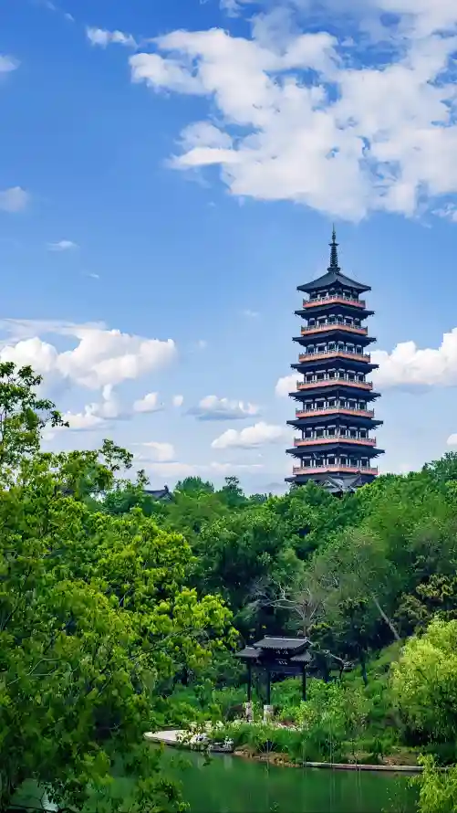 4k亭台壁纸 - 园林 - 城市 - 宝塔「哲风壁纸」