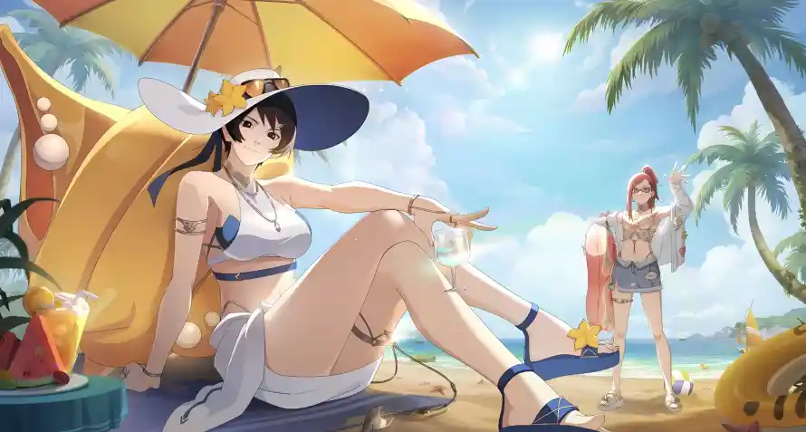 2k夏日壁纸-沙滩 - 海浪-蓝天「哲风壁纸」