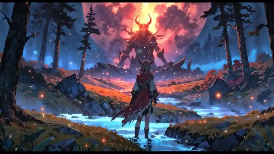 4k动漫壁纸-发光 - 夜景-奇幻「哲风壁纸」