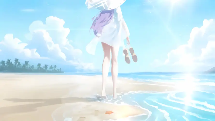 4k云朵壁纸-唯美 - 夏日-椰树「哲风壁纸」