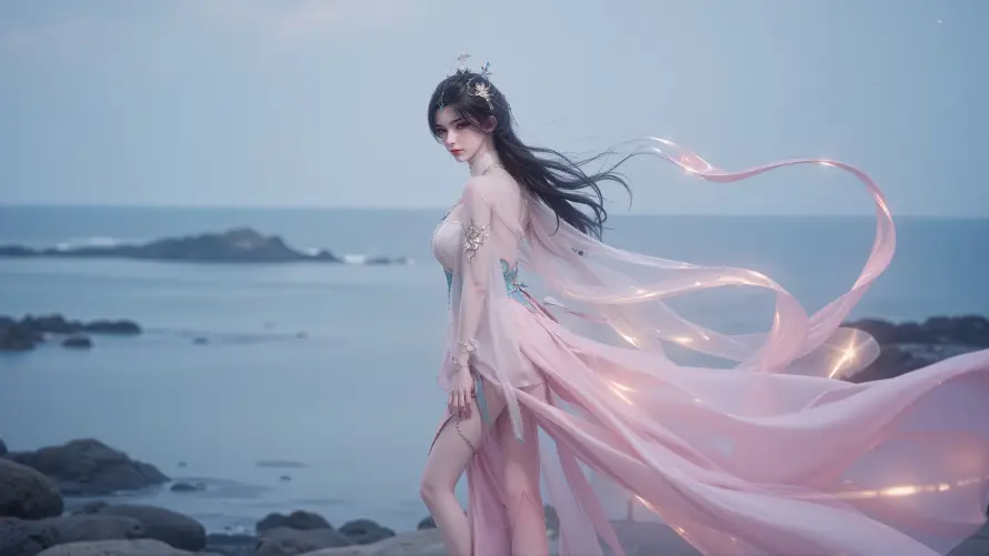 3k仙逆壁纸-李慕婉 - 仙侠角色-发光服饰「哲风壁纸」