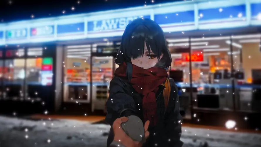 2k下雪壁纸-伸手 - 冬季-夜晚「哲风壁纸」