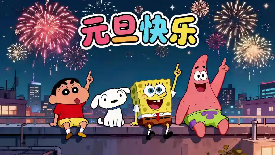 4k小白壁纸-烟花 - 节日-派大星「哲风壁纸」