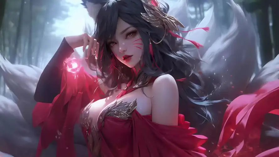 4k仙侠壁纸-古风 - 妖狐-森林「哲风壁纸」