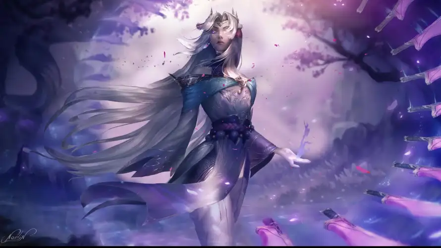 4k铠甲壁纸-银发 - 锐雯-长发「哲风壁纸」