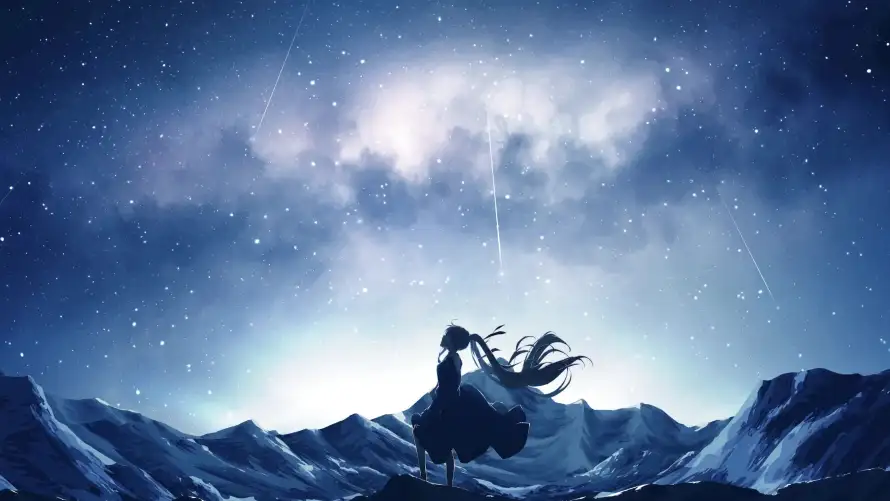 4k夜空壁纸-山峰 - 星光-星空「哲风壁纸」