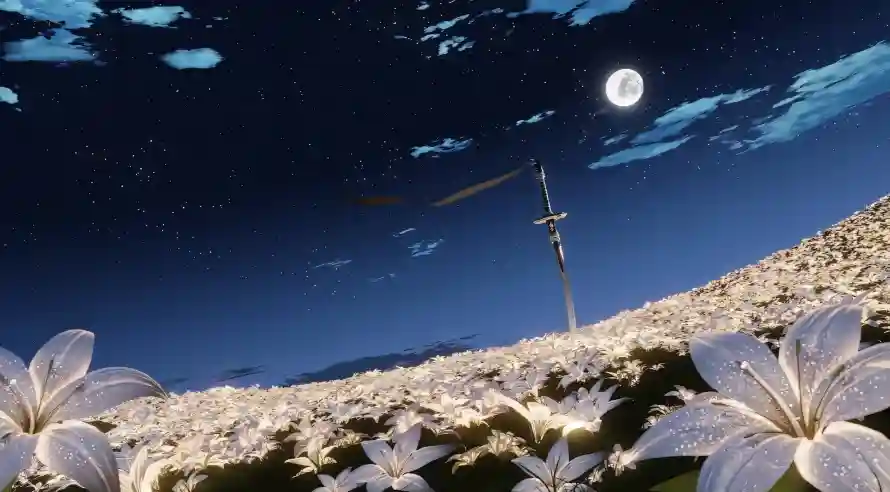 2k云朵壁纸-剑 - 夜空-寂静「哲风壁纸」