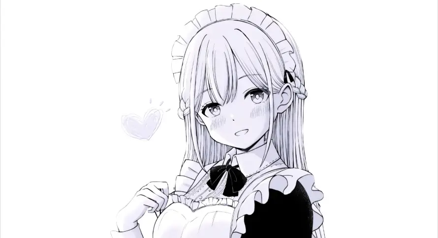 2k可爱壁纸-少女 - 手绘-爱心「哲风壁纸」