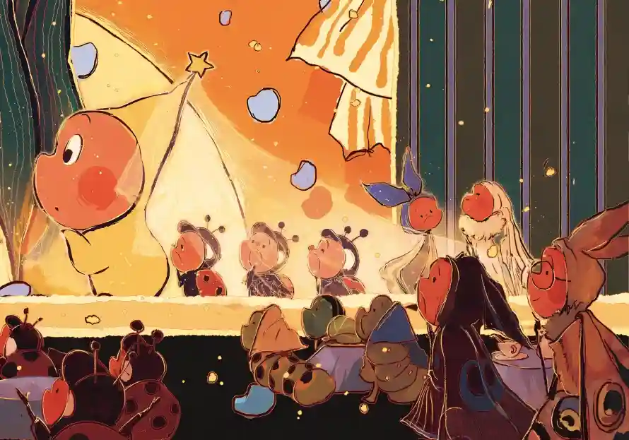 2k卡通壁纸-斗篷 - 观众-星星人「哲风壁纸」