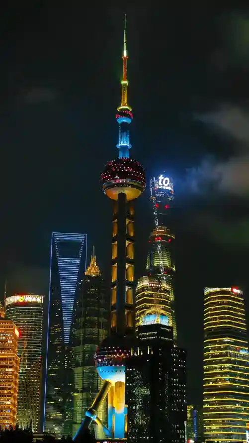 4k上海壁纸 - 城市 - 夜晚 - 夜景「哲风壁纸」