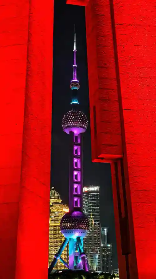 4k上海壁纸 - 地标 - 城市 - 夜晚「哲风壁纸」
