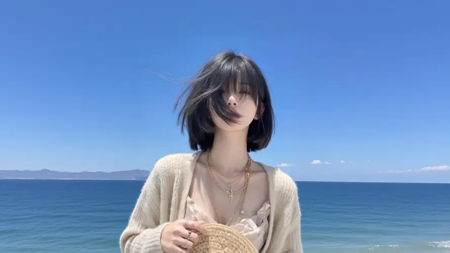 5k夏日壁纸-沙滩 - 海景-清新「哲风壁纸」