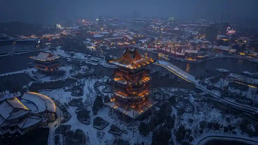 3k冬季壁纸-冰雪 - 古城-城市「哲风壁纸」