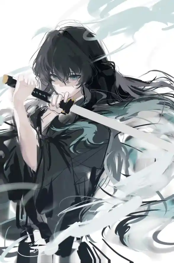 4k霞柱壁纸 - 呼吸法 - 日轮刀 - 武士刀「哲风壁纸」