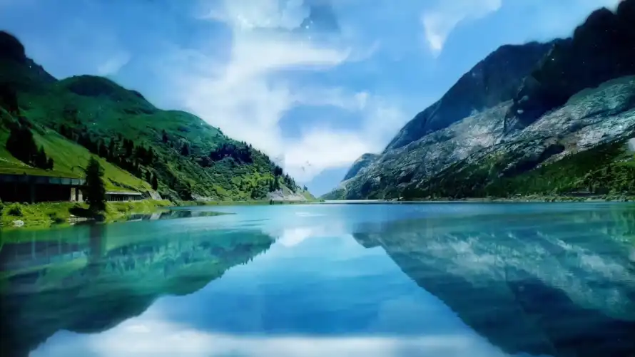 4k倒影壁纸 - 宁静 - 山峦 - 山峰「哲风壁纸」