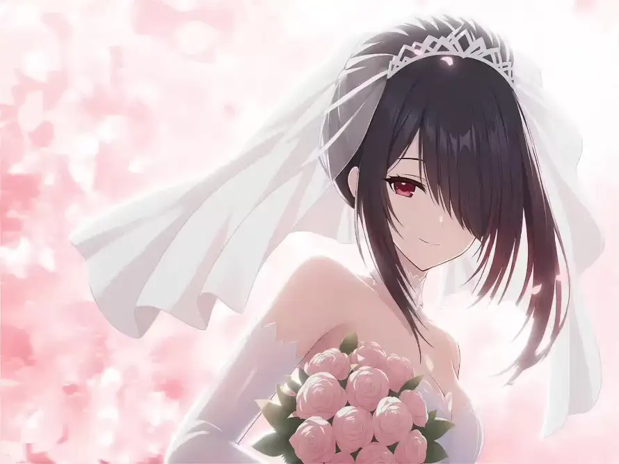 2k头纱壁纸-婚礼 - 婚纱-捧花「哲风壁纸」