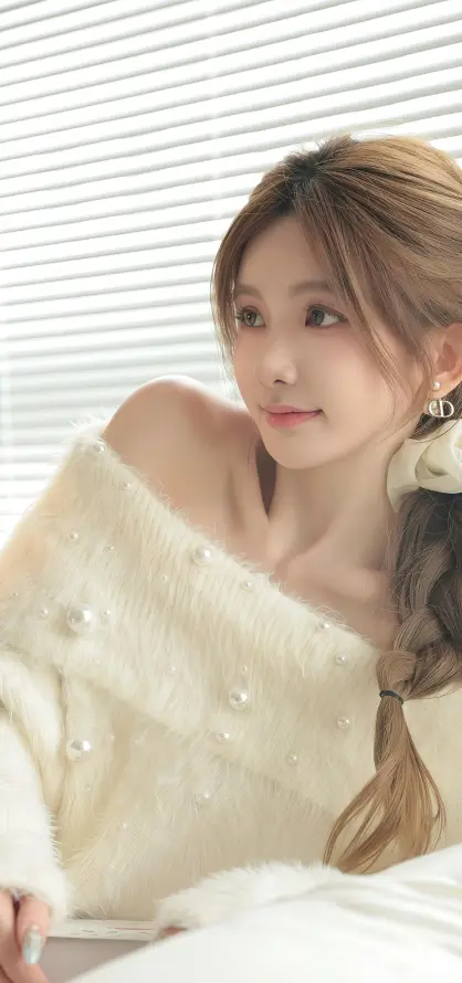4k美女壁纸 - 长发 - Ios - 室内场景「哲风壁纸」