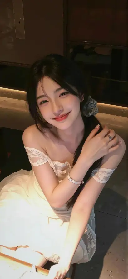 4k优雅壁纸 - 坐姿 - 妆容 - 微笑「哲风壁纸」