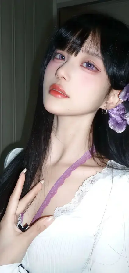 4k白衣壁纸 - 美女 - 长发 - Ios「哲风壁纸」