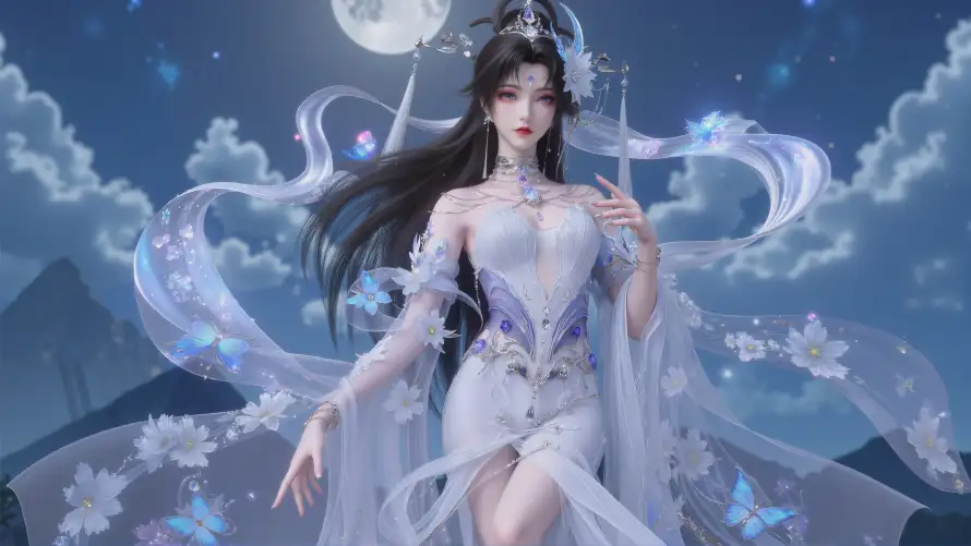4k云朵壁纸-仙侠 - 仙气-夜空「哲风壁纸」