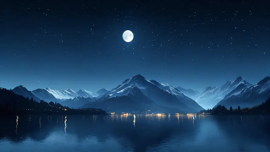 3k夜景壁纸-夜空 - 山水-星光「哲风壁纸」