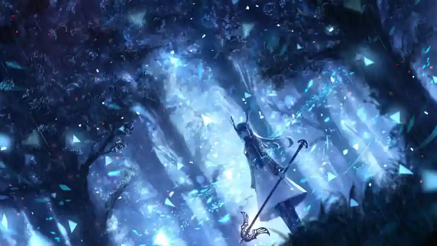 4k原神壁纸-夜景 - 奇幻-森林「哲风壁纸」
