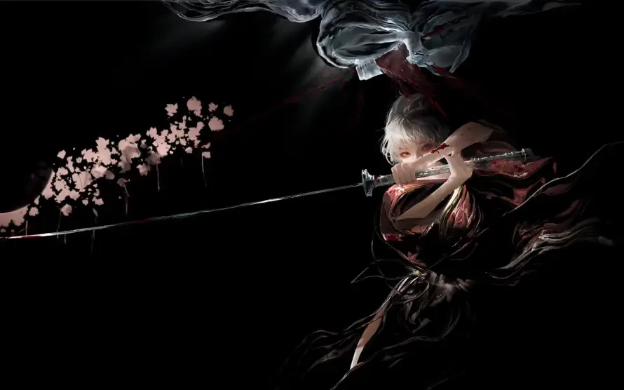 2k刀剑壁纸-古风 - 樱花-武士「哲风壁纸」