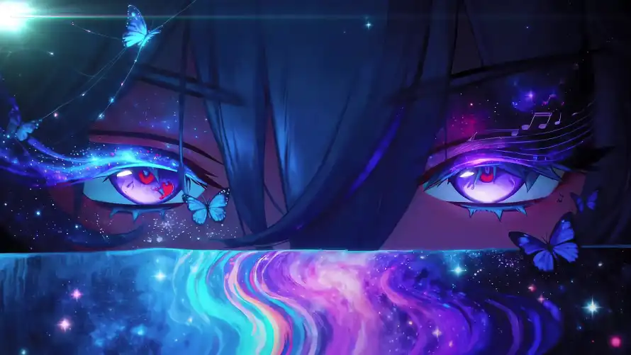 4k光带壁纸 - 星空 - 蝴蝶 - 鸣潮「哲风壁纸」