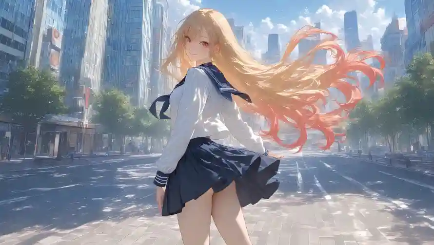 2k动漫壁纸-壁纸 - 少女-建筑「哲风壁纸」