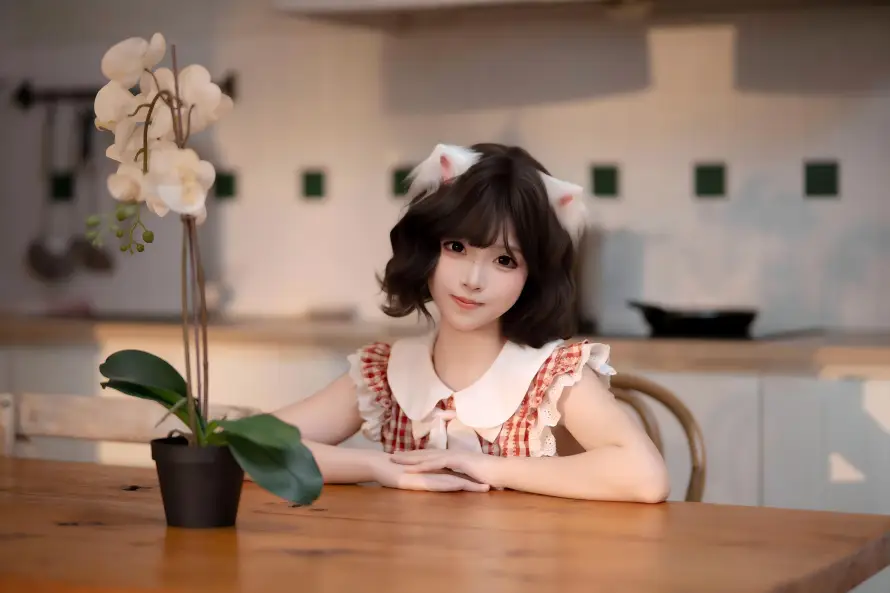 10k兰花壁纸-发饰 - 可爱-女仆「哲风壁纸」