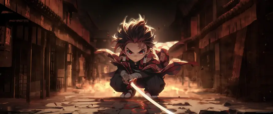 3k热血壁纸-带鱼屏 - 日轮刀-武士刀「哲风壁纸」