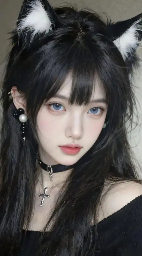 4k时尚壁纸 - 暗黑 - 甜美 - 美女「哲风壁纸」