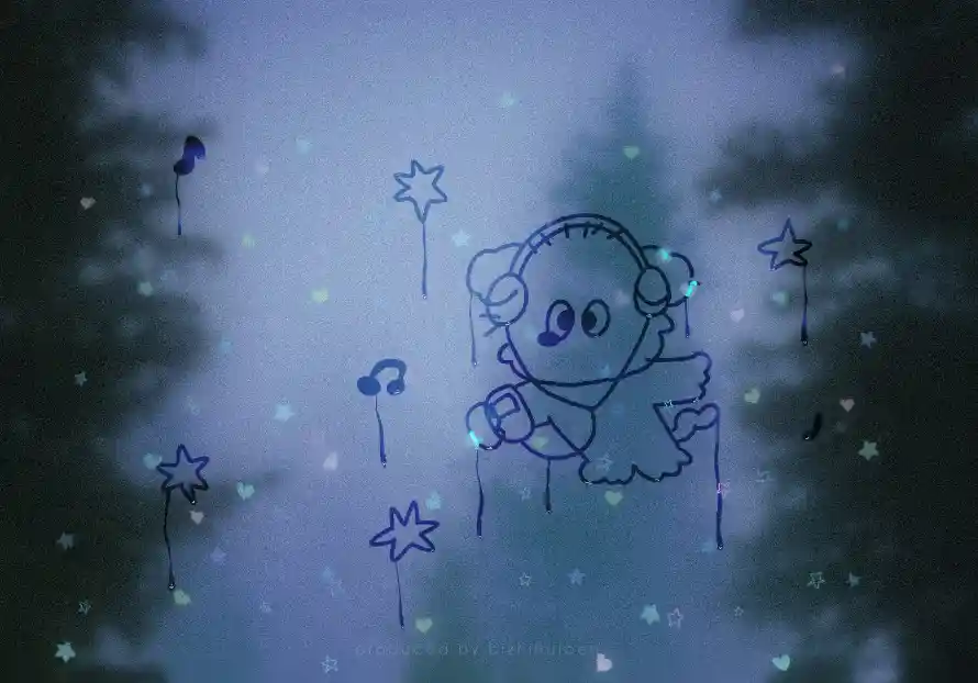 2k光斑壁纸-夜晚 - 手绘-星星「哲风壁纸」