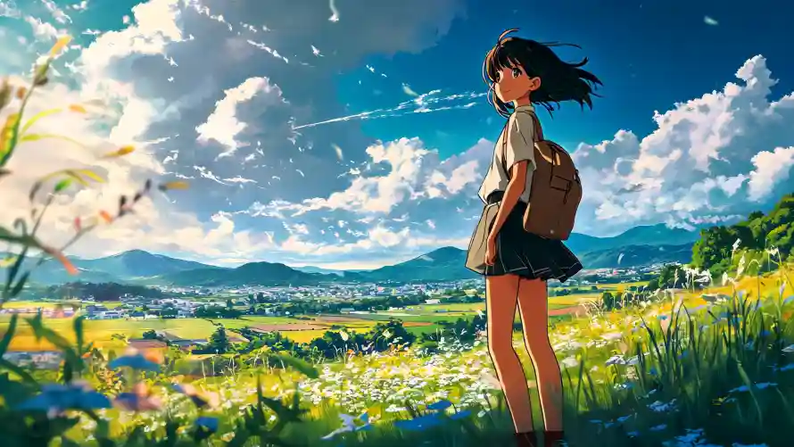 4k乡村壁纸-动漫 - 夏日-少女「哲风壁纸」