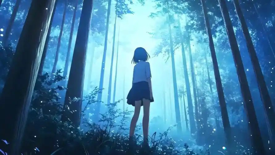 4k光影壁纸-动漫 - 场景-少女「哲风壁纸」