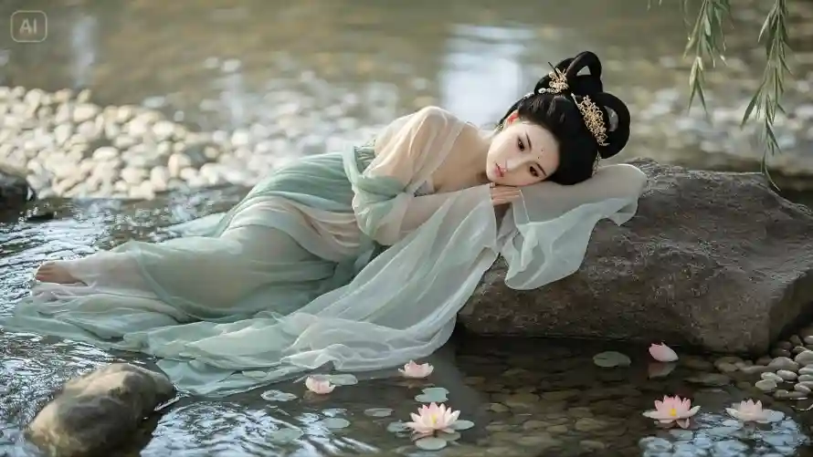 1k古装壁纸-4 - 古风-水边「哲风壁纸」