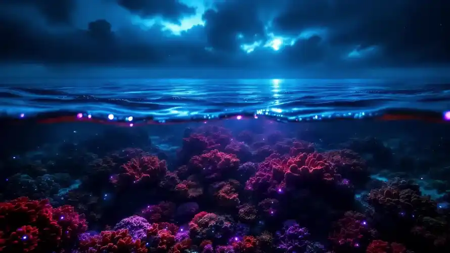 3kAI壁纸-夜晚 - 星空-海洋「哲风壁纸」