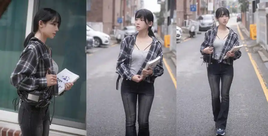 2k书本壁纸-城市 - 女孩-学习「哲风壁纸」