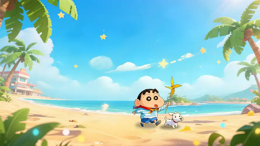 4k卡通壁纸-夏日 - 小白-度假「哲风壁纸」