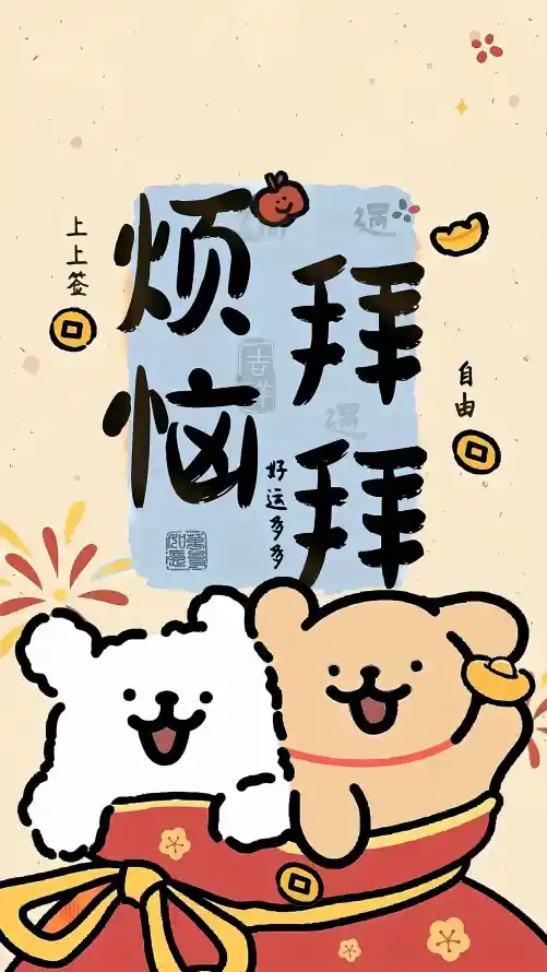 4k卡通壁纸 - 喜庆 - 新年 - 春节「哲风壁纸」