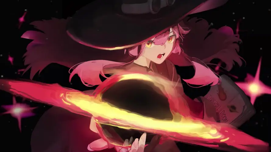 4k星芒壁纸-魔女 - 二次元-魔法球「哲风壁纸」